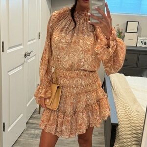 Floral Paisley Long Sleeve Dress
